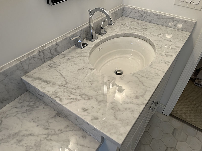 Joseph Carrara Marble Bathroom Vanity